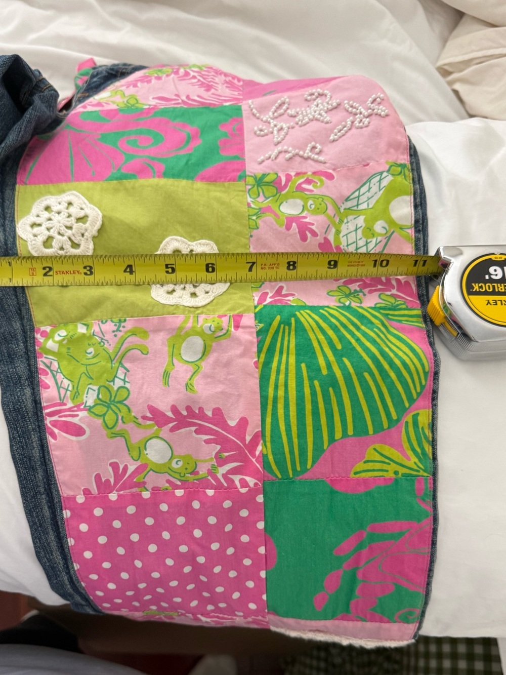 Holy grail super rare limited edition patchwork blue jeans Lilly Pulitzer sz 16 - Picture 9 of 9